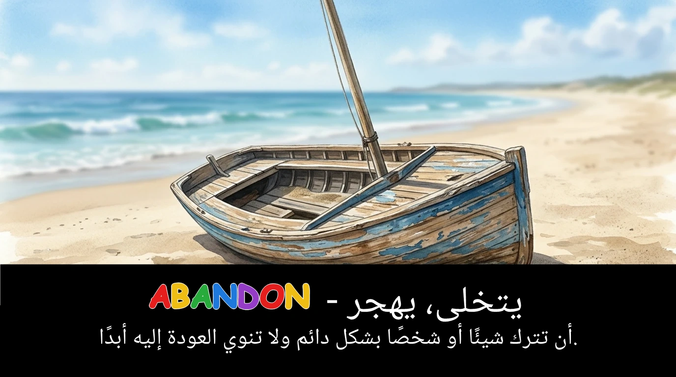 Arabic Illustration for abandon